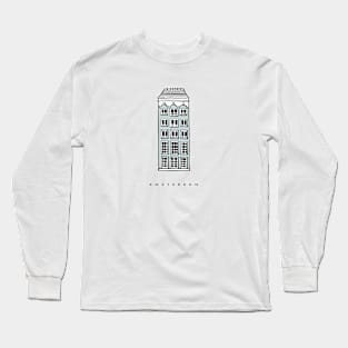 Amsterdam House, Netherlands. Realistic illustration. Long Sleeve T-Shirt